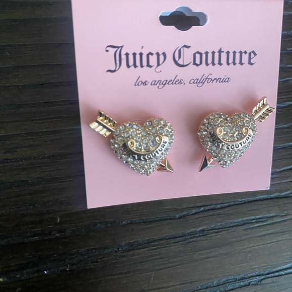NEW Juicy Couture gold heart earrings - Picture 4 of 4